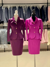 MARCO SATIN SUIT DARK PURPLE