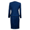 CHANEL LOOK SUIT BLUE EKOSE PATTERN
