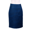 CHANEL LOOK SUIT BLUE EKOSE PATTERN