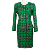 CBK Suits Tweed Look Blazer - Green Ekose Pattern