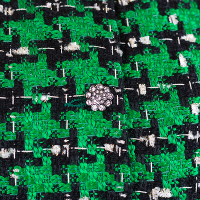 CBK-Anzug, Chanel-Look – grünes Ekose-Muster