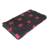 CBK Non-slip vetbed charcoal grey with pink paws