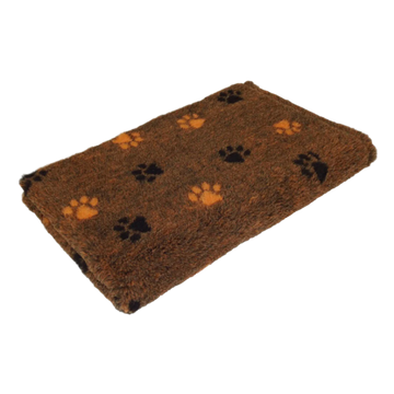 CBK Non-slip vetbed burnt orange with 2 colored paws