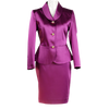 MARCO SATIN SUIT DARK PURPLE