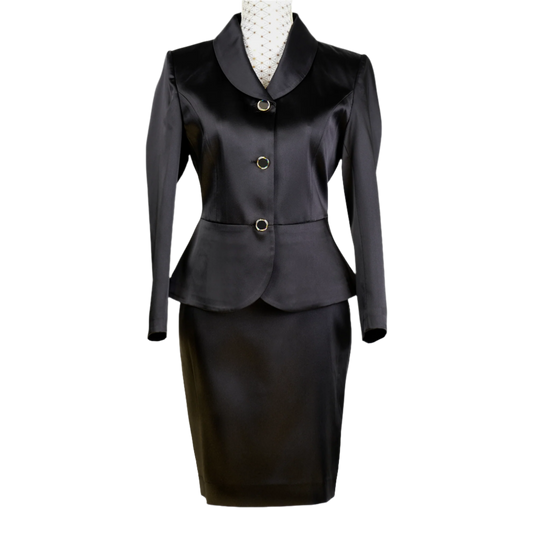 MARCO SATIN SUIT BLACK