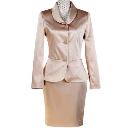 CBK Suits Marco satin suit dark champagne