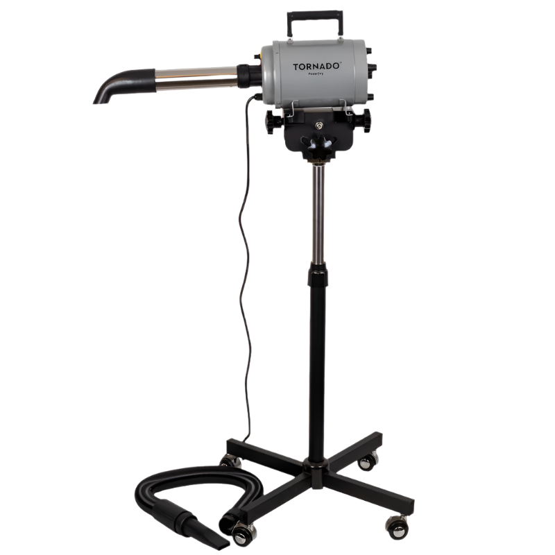 CBK Tornado powerdry blower with floor stand & pipe – GroomUs.eu