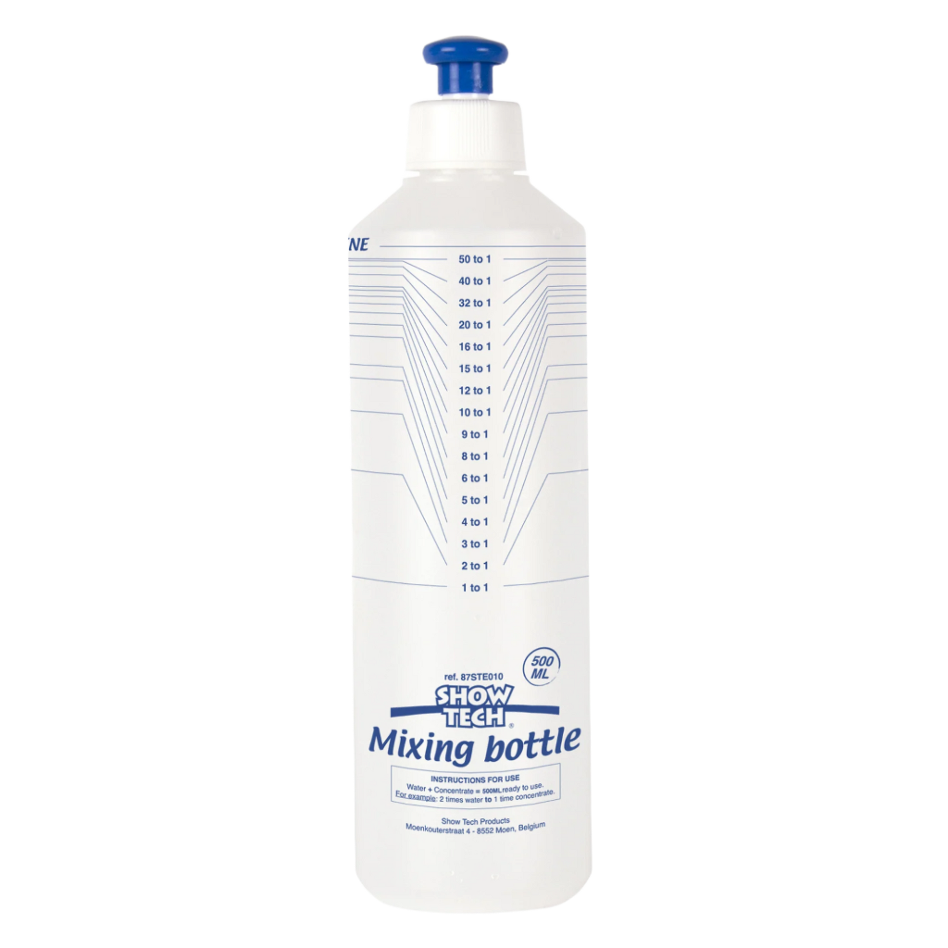 Flaske til opblanding af pelsplejeprodukter med tydelige afmærkninger 500 ml fra GroomUs.