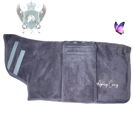 ASHLEY CRAIG MICROFIBER DRYING BLANKET - GREY