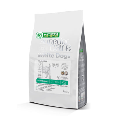 Nature's Protection White Dogs Adult All Breed, INSECT - MEDIUM Kibbles