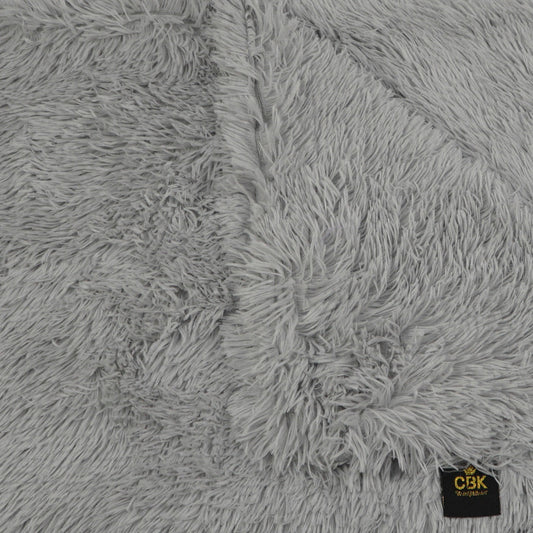 CBK FLEECE DOG BLANKET LIGHT GREY ULTRA SOFT & REVERSIBLE