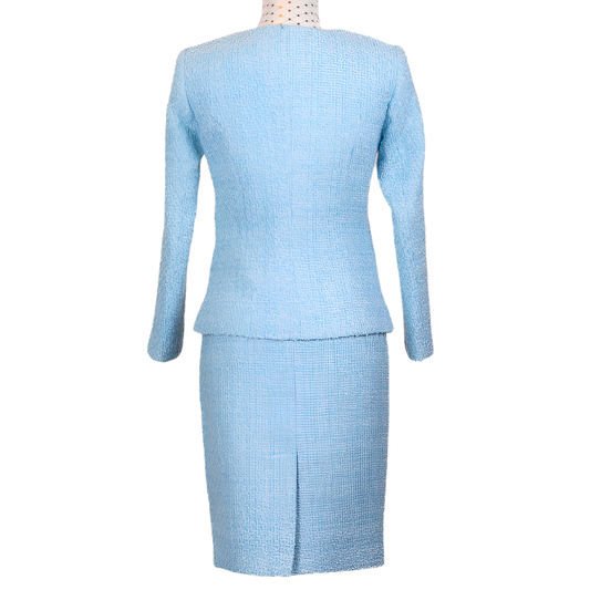NEW CHANEL LOOK SUIT LIGHT BLUE
