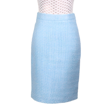 CBK Suit, New Tweed Look Skirt - Light Blue