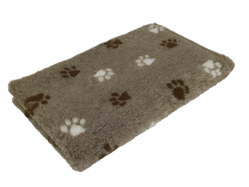 CBK Non-slip vetbed brown melange with 2 colored paws