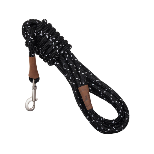 TRACK LEASH NIGHT VIZ BLACK 13 MM