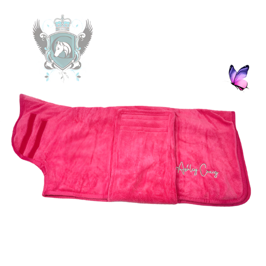 ASHLEY CRAIG MICROFIBER DRYING BLANKET - PINK