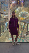 CBK Suits Cartier zipper skirt burgundy