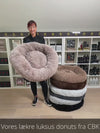 LUXURY DONUT WITH ZIPPER AND REMOVABLE COVER BY CBK IN DARK GREY