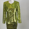 ERVA SEQUIN SUIT LIME